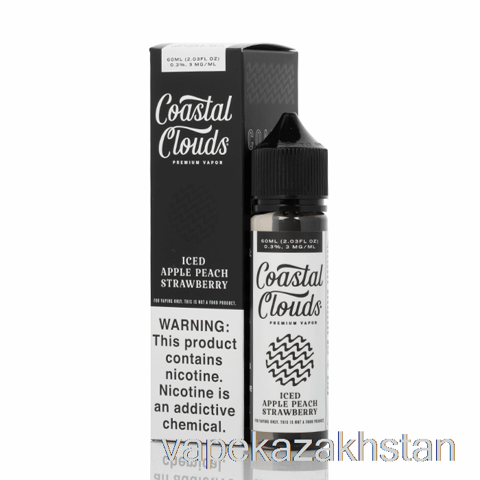 Vape Smoke ICED Apple Peach Strawberry - Coastal Clouds Co. - 60mL 0mg